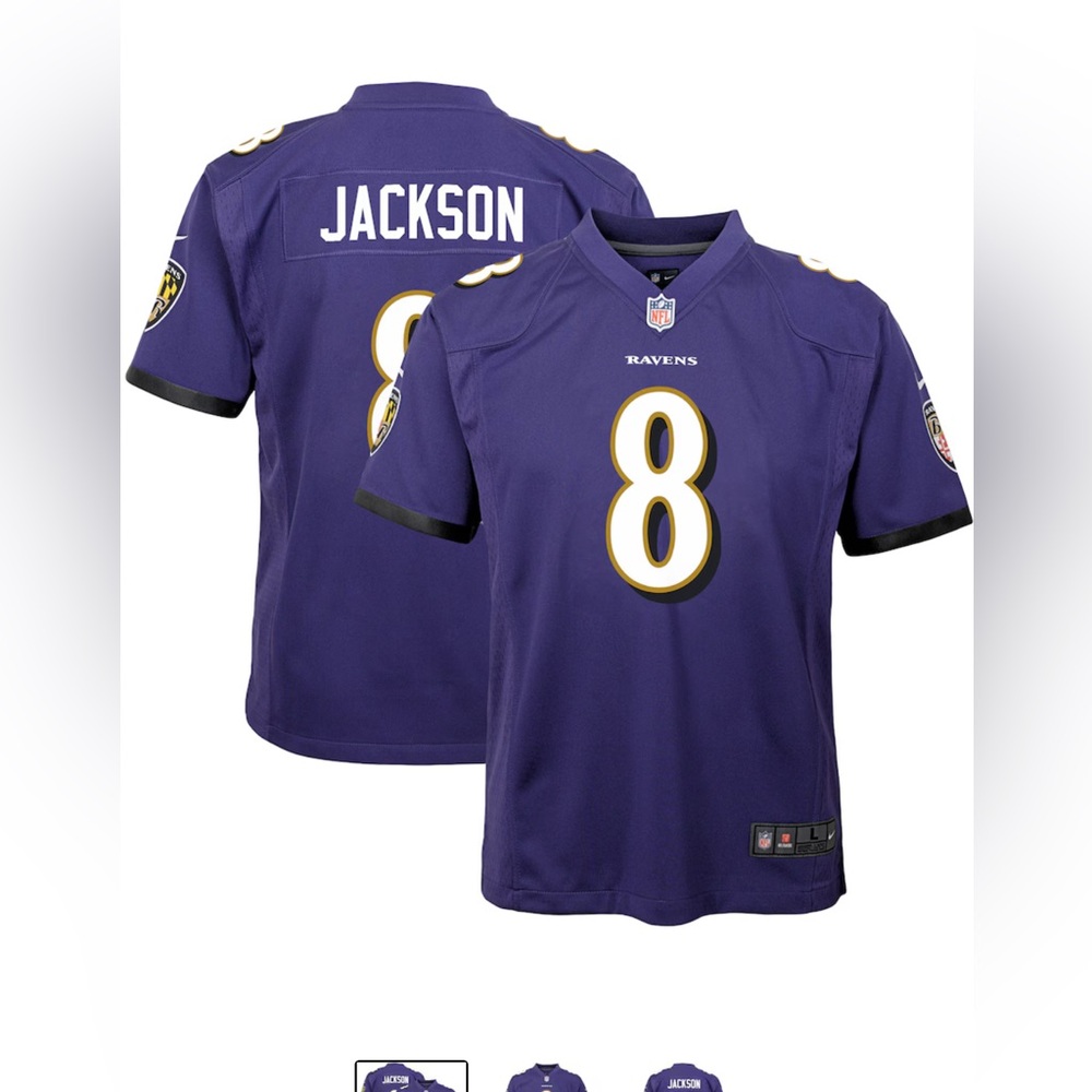 Youth Baltimore Ravens Lamar Jackson Nike Purple Alternate Game Jersey